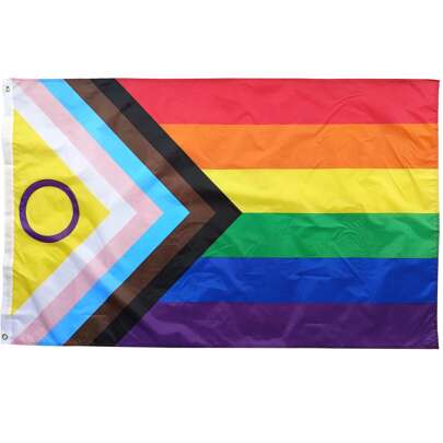 Premium 9x1,5 meter HBTQ Pride Transgender-flagga - Slitstarkt tyg. Pridebanderoll för utomhus-/heminredning, Pride-trädgårdsdisplay