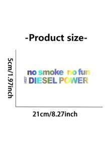 Smokeless And Uninteresting Powered Car Design Decal Car Motorcycle Accessories - Laser - View 4