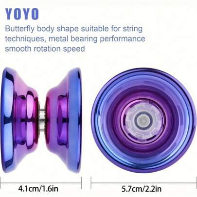 1 件 MAGICYOYO K9 Pro 陀螺仪 - 高速金属旋转陀螺仪，配备 CNC 顶部和手指保护装置，适合竞技游戏，颜色混合，带保护套