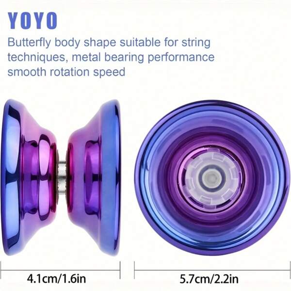 1pc-MAGICYOYO K9 Pro Gyro - High Speed Metal Spinning Gyro With CNC Top And Finger Protection, Suitable For Competitive Play, Color Mixing, With Protective Case