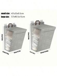 1/2 件壁挂式洗衣篮，可折叠家用脏衣服篮，适用于浴室、卧室、客厅和家庭清洁