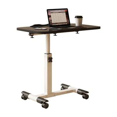 Overbed Table, Mobile Hospital Bedside Table With Tilting Desktop, Adjustable Height Over The Bed Table With Wheels, Rolling Standing Laptop Desk Bed Table For Hospital