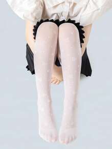 4 piezas de pantimedia fina estampada con mariposas para niños, antideslizante, nueva llegada para primavera/verano