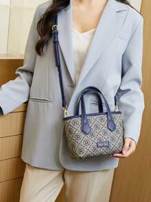 Túi xách đeo vai nữ sang trọng mới 2025, Túi đeo chéo thời trang dung tích lớn, Túi xách nữ chất lượng - Màu xanh lam - Xem 4