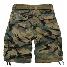 Men's Cargo Shorts With 6 Pockets,Comfy  Causal Camo Shorts, Summer Cotton Work Shorts(No Belt) - Một Camo - Xem 2