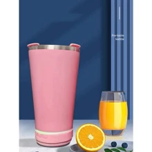 Copo Térmico com Caixa de Som Bluetooth Luzes de Led Removível Copo Com Som Bluetooth 420ML