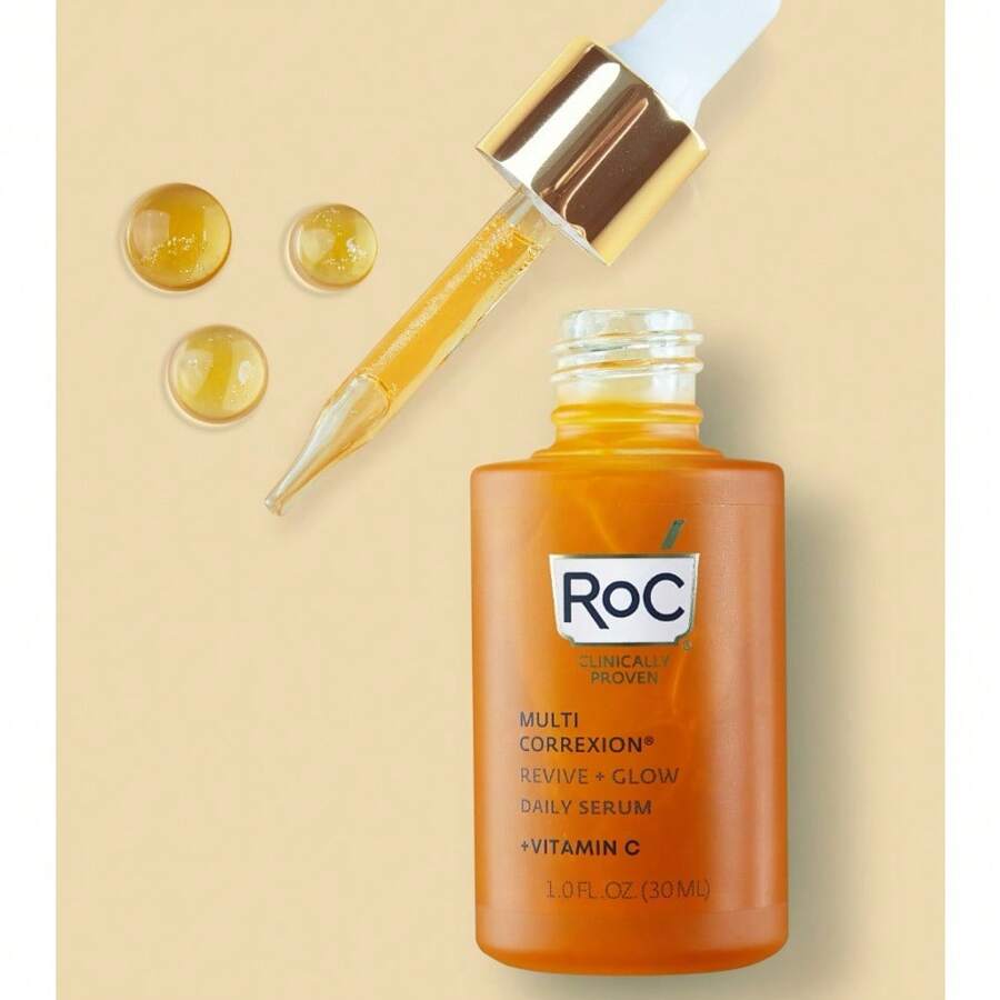 Active Vitamin C Face Serum, Daily Anti-Aging Wrinkle & Complexion Skincare Treatment, Brightening Serum, Brightening Dark Spots, Improves Pore, Corrects Discoloration - Contains Sea Buckthorn Oil (40000 Ppm) - Reduces Fine Lines And Wrinkles