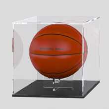 1 pieza Soporte de acrílico transparente para bate de béisbol y baloncesto, ligero y fácil de transportar, desmontable - transparente - Ver 1