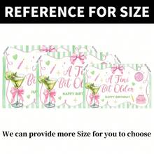 1PC A Tini Bit Older Theme Cocktail Pink Bow Backdrop, Birthday Cake Party Decoration. Multi-Size, Multi-Purpose Party Backdrop Cloth For Men And Women - Universal Decoration For All Seasons, Indoor And Outdoor Decoration, Photography Studio, Garden Decoration, Party Decoration And Phone Booth.