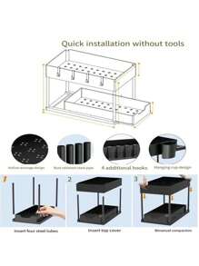 1pc Bathroom Vanity Organizer Rack, Drawers Storage Box For Makeup, Cosmetics, Jewelry And Small Items On Countertop - Multicolor - View 8