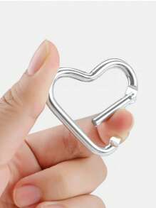 5/4/3/2pcs Heart-Shaped Snap Hook, Aluminum Alloy Carabiners, Use For Outdoor Climbing, Backpack, Daily Wear, Fishing Hiking Traveling And Sports Keychain Clip,For Jewelry Making Crocheting Crafts Arts Backpack Decor,Luxury Handbag Accessory,Valentine's Day,Fashion Jewelry Accessories,Couples Birthday & Holiday Gifts,Suitable For Bag Charm Car Keys - Multicolor - View 5