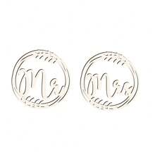 1 件婚礼椅背先生和夫人挂饰，创意字母婚礼仪式接待椅装饰，适合婚礼活动、婚礼季节 - 彩色 - 查看 9