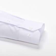 Rand paul Men's Long Sleeve Dress Shirt Good Quality Slim Fit Microelasticity - 白色 - 查看 3