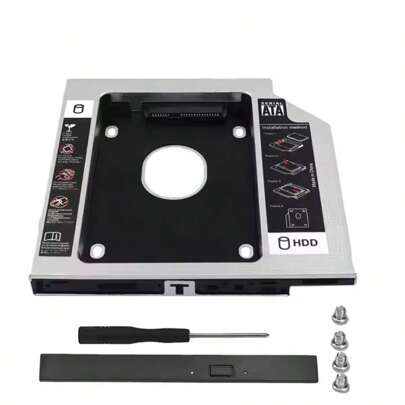 Aluminum Optical Drive Case 9.5mm Hard Drive Bay SATA 3.0 Case for 2.5 Inch SSD DVD-ROM Enclosure Adapter Hard Drive Bay