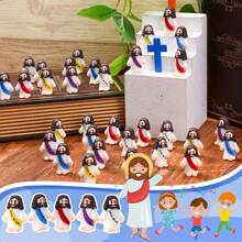 80pcs, Jesus Loves You Little Figurine Ornament, Suitable For  Egg Filling And Sunday School Party Gifts, Hide And Seek Sunday School Religious Party Gifts