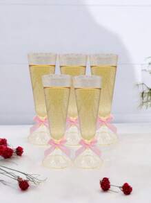 5oz Gold Cup With Butterfly, Reusable, Suitable For Weddings, Birthday Parties, Valentine's Day, Halloween, Christmas And Other Party Activities Can Be Used, Is The Best Valentine's Day Gift