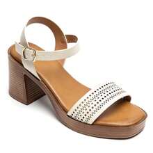 Summer Fashion Versatile Minimalist High Heel Sandals - Beige - View 4