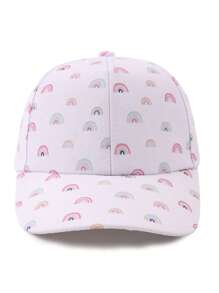 1Pc Girl's Cute Baseball Cap With Rainbow Heart Print - Printed Baseball Cap - View 10