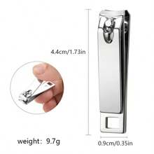 迷你指甲刀，0.35 英寸凹面刀片，优质碳钢，便携式指甲修剪器，适用于手指和脚趾甲，适合家庭使用，小巧尺寸，适合旅行