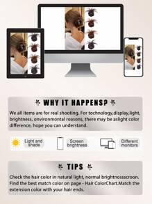 Synthetic Half-Tie Double Hair Bun Messy Hair Bun Low Claw Chignon Wrap Around Hairtail Extension For Women