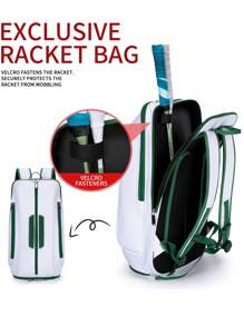 New Large-Capacity Badminton Racket Backpack, Outdoor Sports Travel, Men's And Women's Backpacks, Casual Color Matching, Simple Design, Essential Schoolbags, Tennis Bags, Independent Shoe Compartments, Waterproof Material Backpacks, Fitness Sports Bags - Multicolor - View 4