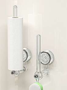 1pc Suction Cup Kitchen Towel Holder, For Home Use, No Drilling Required, Maximizes Countertop Space