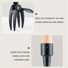 1pc Heavy Duty Aluminum Puller Tool Head, 4 Claw Steel Root Remover For Garden, Ergonomic Design With Comfortable Grip, For Yard And Garden Use (Handle Not Included)