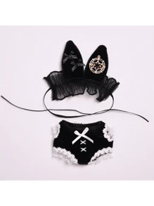 毛绒玩具二代 17cm时尚兔女郎娃娃衣服（仅衣服） 适合1代2代娃娃 坐姿系列（不含鞋子） - 彩色 - 查看 1