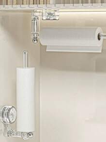 1pc Suction Cup Kitchen Towel Holder, For Home Use, No Drilling Required, Maximizes Countertop Space