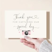 1pc Wedding Photographer Appreciation Card - Elegant Thank You For Capturing Our Special Day, Perfect For Videographers & Wedding Vendors Wedding Card - Multicolor - View 6