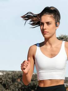 HP 无线耳塞，ENC 防噪音耳机，运动耳机，带耳钩，内置麦克风，适合健身，黑色 - 黑色 - 查看 9