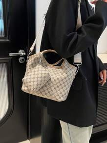 Boutique And Versatile Handbag For Women, Shoulder Large Capacity Phone Bag, Contrasting Color And Versatile Small Bag, Solid Color And Minimalist Bag, High-End And Beautiful