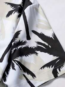 Camisa casual de hombre con estampado, estilo minimalista adecuado para el verano