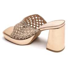 Summer Fashion Versatile Hollow High Heel Sandals - Champagne - View 3