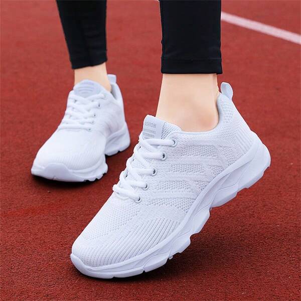 Women's New Casual Sports Shoes, Fashion Sneakers, Lightweight Soft Sole Outdoor Hiking Shoes, Breathable Non-Slip Lace-Up