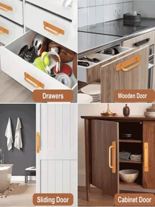 Self-Adhesive Door/Cabinet/Window Pull Handle, Easy Installation Aluminum Alloy Door Knob - Self-Adhesive, Modern Design For Glass And Sliding Doors - Available In Black, Silver, Gold, Fashionable Minimalist Style Self-Adhesive Furniture Cabinet Door Pull Handle, Furniture Hardware, Cabinet/Closet/Drawer Pull Handle, Cabinet Pull Handle, Christmas Holiday Gift, Suitable For Kitchen Cabinet/Vanity/Drawers/Closet/Sliding Doors