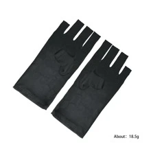 QPRETTY DU 2 A Set Of Nail Gloves UV, Black, Sun And Radiation Protection, Black Hand Cover To Protect Dew Finger Light To Do Nails