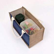 Jute Hand Shopping Gift Bag Laminated Waterproof Vintage Linen Upgrade Zipper Linen Bag Simple Gift Bag Fashion Everything Shopping Bag