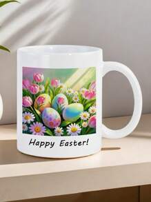 1 pieza Taza con texto opcional, 325 ml - Taza de café personalizada, taza con foto personalizada, reutilizable, fácil de limpiar, resistente a la humedad, delicada, taza de cerámica, personalizada, regalo único ideal para Pascua, Día de la Madre, Boda, Pareja, Papá, Mamá, Aniversario, Cumpleaños, Graduación, Sala de estar, Dormitorio, Oficina, Salón de té, Hogar, Escuela