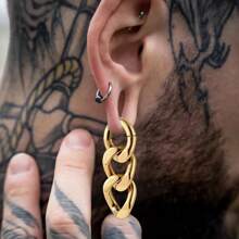 1入組6mm新款鏈子式耳重負重釘擴張器不銹鋼針穿耳環女男時尚珠寶禮物 - chains - 查看 5