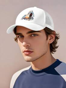 1 件装新款透气网眼棒球帽，舒适户外运动百搭休闲可调节帽子，男女皆宜 - 款式 - 查看 10