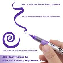 直液体丙烯酸马克笔软头不透明水彩铅笔防水 DIY 涂鸦彩色绘画笔