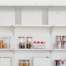 YUKOOL 3-Packs Foldable Storage Baskets For Shelves, Fabric Closet Storage Bins With Handles, Large Clothes Organizer Laundry Baskets, Miscellaneous Items,Toys,Books,Clothes Organizer,White