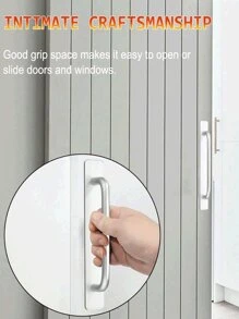 Self-Adhesive Door/Cabinet/Window Pull Handle, Easy Installation Aluminum Alloy Door Knob - Self-Adhesive, Modern Design For Glass And Sliding Doors - Available In Black, Silver, Gold, Fashionable Minimalist Style Self-Adhesive Furniture Cabinet Door Pull Handle, Furniture Hardware, Cabinet/Closet/Drawer Pull Handle, Cabinet Pull Handle, Christmas Holiday Gift, Suitable For Kitchen Cabinet/Vanity/Drawers/Closet/Sliding Doors