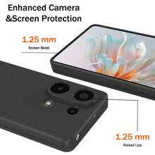 Soft Silicone Phone Case Compatible With IPhone 11/12/13/14/15 Pro Max, Compatible With Galaxy S22/23/24+, Compatible With Oppo, Compatible With Vivo, Compatible With Redmi Note 13 Pro/13C/A3, Compatible With Honor 70/90/X7/X8/X9/X6AB, And More Models, TPU Material, Full Coverage Phone Protective Back Cover Waterproof Shockproof Anti-Fall Scratch Resistant,International Version, Not The Domestic Version - Black - View 4