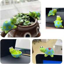 Accessoires pour jardin de fées, statuettes miniatures de tortues mignonnes et décorations de mini cactus, ensemble de 4 tortues et 4 cactus pour jardin de fées - convient pour les jardins de fées DIY, paysages miniatures, maisons de poupées et décorations d'intérieur.