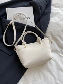 2025 Women's Glitter Material Bucket Handbag, Large Capacity Beach/Travel Shoulder/Crossbody Bag