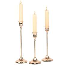 30 件优雅浪漫的欧式婚礼装饰，复古镀金和镀铜，中心烛台，锥形金属烛台，房间和家居装饰 - 銅色 - 查看 20