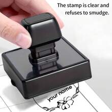 Timbro personalizzato di grandi dimensioni con logo, grafica, nome, data di anniversario, indirizzo, ritratto, animale domestico, multifunzionale, compatto, riutilizzabile, senza ferro, colorato, carino, divertente, kawaii, moderno, cartone animato, unico, personalizzato, timbri autoinchiostranti personalizzati, regali personalizzati per donne/uomini, regali ideali per lui, lei, amici, famiglia, lavoratori, per la scuola, per l'attività/lavoro/ufficio, stampa grafica