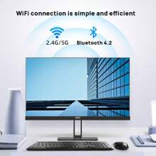 AOC All-In-One PC E33, 23.8" Commercial & Home Office Computer, N100, 8GB DDR4, 256GB SSD, Wi-Fi 5, High Color Gamut IPS Display, Wired Keyboard Set, Windows 11 Pro - UK Plug(220-240V) - View 5